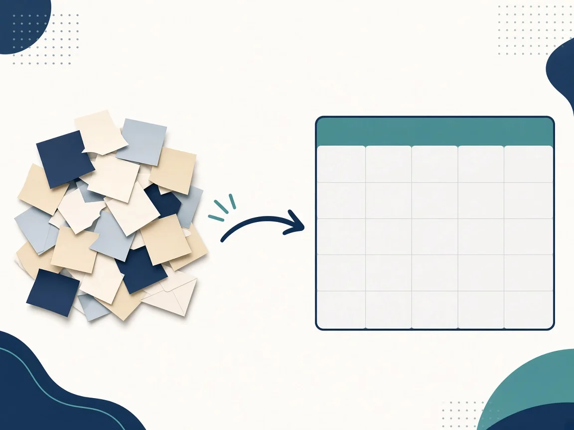 Before and after illustration of cleaning a signup list into a tidy export